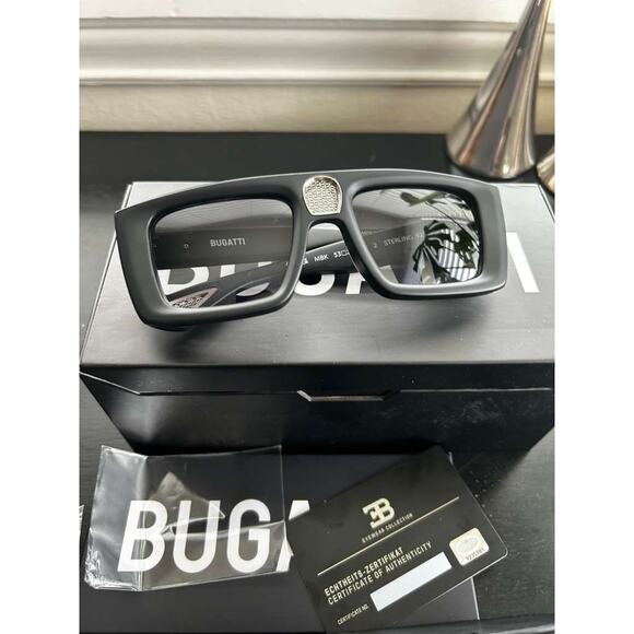 NWT Bugatti Sterling Silver Sunglasses Matte Black main image 10
